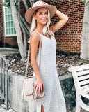 Lush Heathered Tank Top Side Slit Dress- Size S