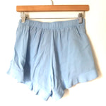 JOA Baby Blue Ruffle Shorts- Size XS
