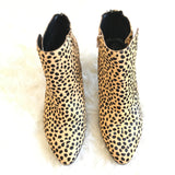 Sole Society Leopard Back Zipper Booties- Size 10