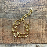 BaYou with Love Recycled Brass Plated with 14K Yellow Gold Oval Chain Bracelet