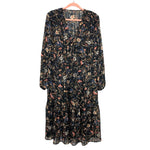 MINKPINK Black Floral Dress with Slip NWT- Size XS