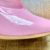 Heart in D Pink Faux Leather Booties- Size 7 (see notes)