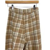 AURA Plaid Wide Leg Pants- Size XS (Inseam 29.5")