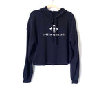 Bella Canvas Black Lakes and Grapes Cropped Hoodie- Size XL