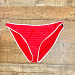 Show Me Your Mumu Red White Trim Bikini Bottoms- Size XXL (we have matching top)