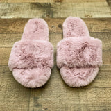 The Drop Zephyr Pink Marina Faux Fur Cottage Slipper- Size 12