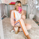 Wildfox Knit Grapefruit Stripe Pullover Sweatshirt NWT- Size S (we have matching joggers)