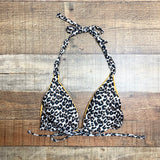 Becca (no tag) Animal Print/Golden Yellow Reversible Padded Triangle Bikini Top- Size ~M (we have matching bottoms, see notes)