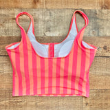 Pink Desert Orange/Pink Striped Padded Swim Top NWT- Size XL (see notes, we have matching bottoms)