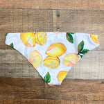 Azure Reversible White Lemon Print Bikini Bottoms- Size M (we have matching top)