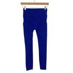 Lululemon Royal Blue Side Pocket Exposed Seam Detail Leggings- Size 4 (Inseam 25")