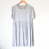 L Love Grey Dress with Ruffle Detail Sleeve- Size S