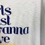 J. Crew Light Blue Girls Just Wanna Have Sun Tee- Size L (see notes)