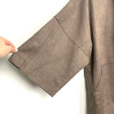Liverpool Mushroom Microsuede Open Front Jacket NWT- Size M/L