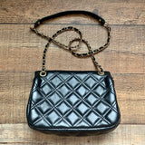 No Brand Black Vegan Leather Gold Chain Crossbody