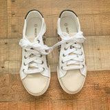 Marley Lily White/Tan/Black/Animal Print Monogramed Sneakers- Size 7 (See Notes)