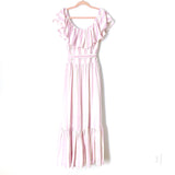 Buddy Love Off The Shoulder Striped Maxi Dress NWT- Size XS
