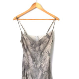 Blue Blush Snakeskin Print Midi Dress- Size S