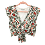 Abercrombie & Fitch Fruit Print Front Tie Crop Top- Size S