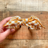 No Brand Tawny Gingham Tie Top Headband