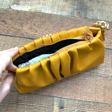 ASOS DESIGN Glossed Honey Yellow Ruched 90s Gold Chain Shoulder Strap Like New