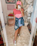LOFT Striped Shoulder Padded Muscle Tee Dress- Size S Petite  (sold out online)