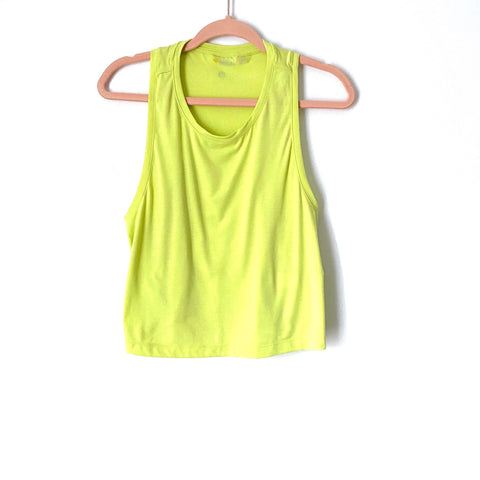 Zella Neon Green Cropped Tank- Size S