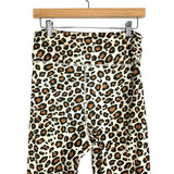 Wavvy Tan Animal Print Exposed Seam Ruched Waistband Leggings- Size ~L (See Notes) (Inseam 23") (We have a matching top!)