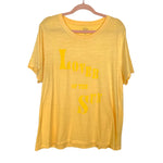 J Crew Knit Goods Yellow Tee- Size XL