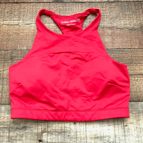 Outdoor Voices Red Padded Longline Sports Bra- Size S