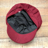 No Brand Maroon Baker Boy Hat