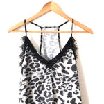 Pink Lily Animal Print Lace Cami- Size S