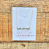 The Sis Kiss Gold Whitney Necklace