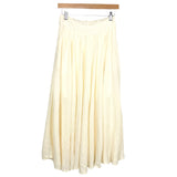 Mable Cream Two Piece Crop Top and High Waisted Skirt Set- Size M/L