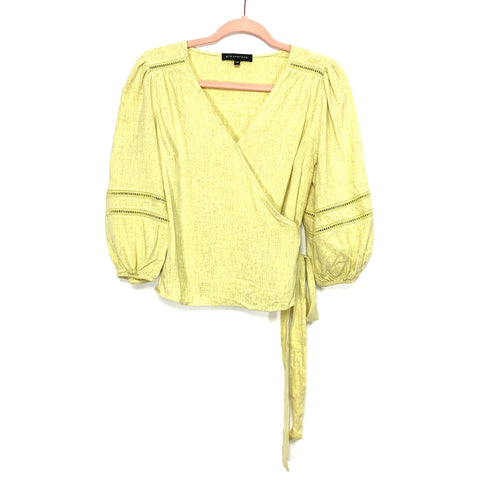 Gibson Look Yellow Heathered Wrap Shirt- Size XXS