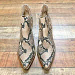 Vince Camuto Snakeskin Print Booties- Size 8.5