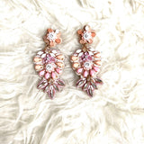 J Crew Pink and White Beaded Earrings