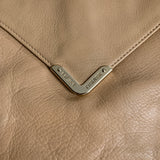 Elaine Turner Taupe Leather Clutch NWT