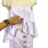Shein Pastel Tweed Like Ruffle Top and Skirt Set NWT- Size S (sold as a set)