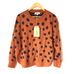 Listicle Rust/Polka Dot Round Hem Sweater NWT- Size S