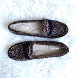 Lands End Animal Print Textured Loafers- Size 10