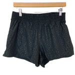 Marika Black with Subtle Pattern Workout Shorts- Size M