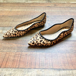 Sam Edelman Real Fur Dyed Cow Hair Pointed Toe Flats- Size 8.5