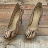 Top Moda Nude and Black Platform Stilettos- Size 8 (Great Condition)