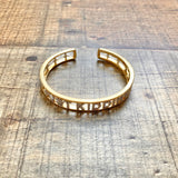 APM Monaco CZ Just Kidding Open Cuff Bracelet