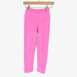 NUX Pink Thicker High Waisted Crop Leggings- Size S (Inseam 19.5")