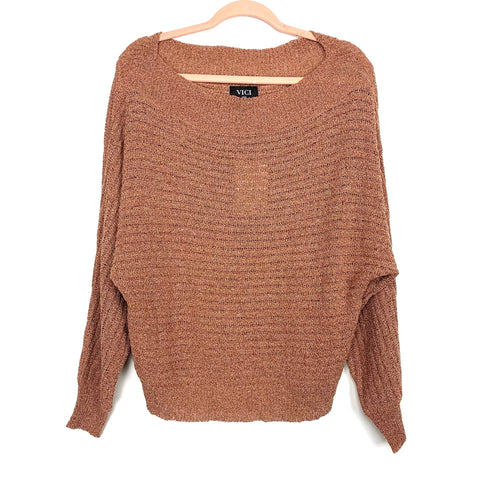 Vici x Nordstrom Tan Off the Shoulder Dolman Sleeve Sweater NWT- Size L (sold out online)