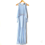 BCBG Blue Pleated Belted Maxi- Size XXS (see notes)