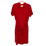 Rachel Parcell Red Belted Shirt Dress- Size L (sold out online, see notes)