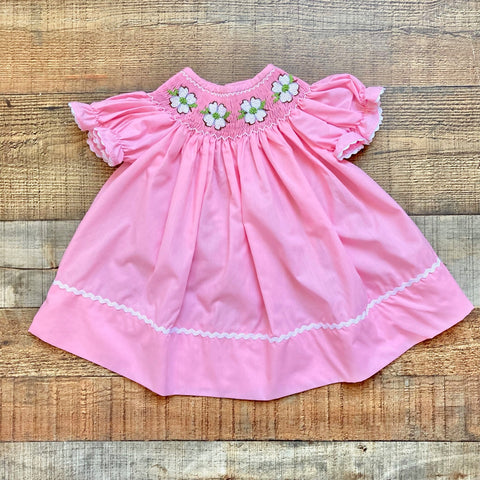 Dogwood Smocking Company Pink Floral Smocked Dress- Size 3M